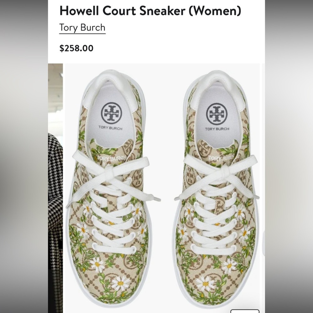 Tory Burch Howell Court Floral Sneaker, new